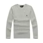 polo-ralph lauren pulls hommes 2019U chute hiver round col 9519 gris clair